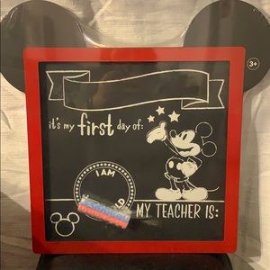 Mickey Mouse first day of school chalkboard